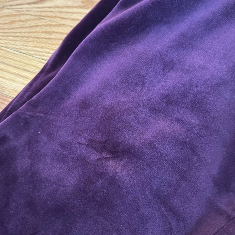 Gloria Vanderbilt Purple Velour Velvet Missy Sweatpants Lounge Pant Sz XL - Picture 3 of 9